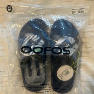 OOFOS OOahh Navy Sport Slides
